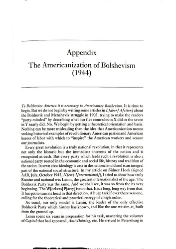 Americanization of Bolshevism (1944)