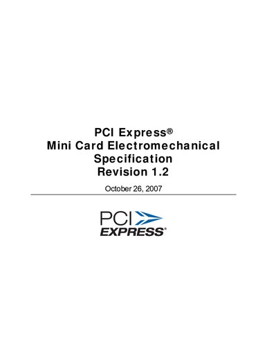 PCI Express Mini Card Electromechanical Specification, Revision 1.2