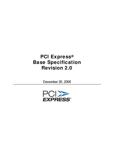 PCI Express Base Specification, Revision 2.0
