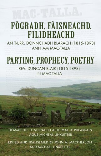 Fògradh. Donnchadh Blàrach (1815-1893) ann am Mac-talla Fàisneachd, filidheachd an t-urr. Donnchadh Blàrach (1815-1893) ann am Mac-talla