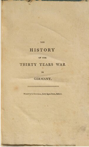 The History of the Thirty Years War in Germany