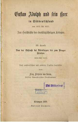 Von der Schlacht bei Nördlingen bis zum Prager Frieden / 1634 bis 1635