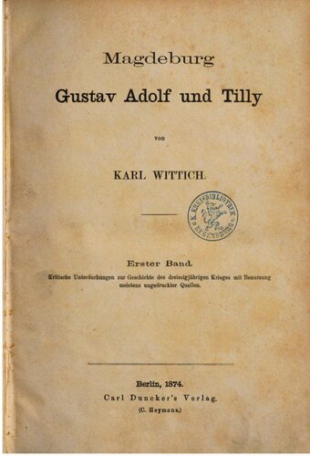 Magdeburg : Gustav Adolf und Tilly