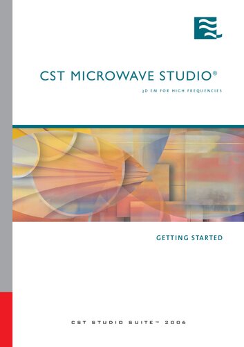 CST Microwave Studio Getting Started 2006