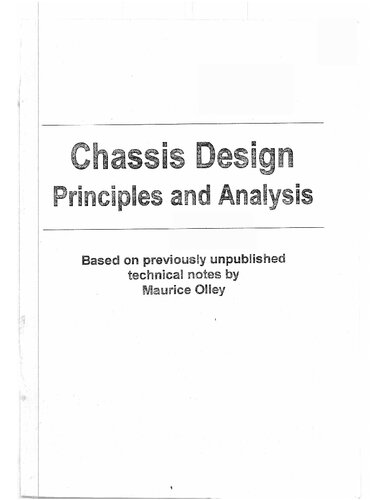 Chassis Design: Principles and Analysis