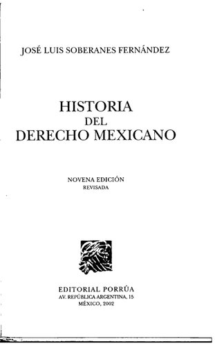 Historia del Derecho Mexicano