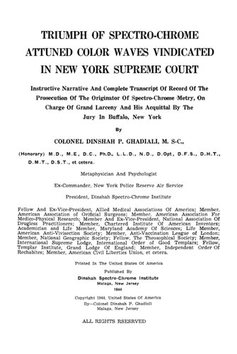 Triumph of Spectro-Chrome: Attuned Color Waves Vindicated in New York Supreme Court