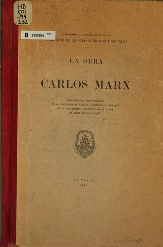 La obra de Carlos Marx