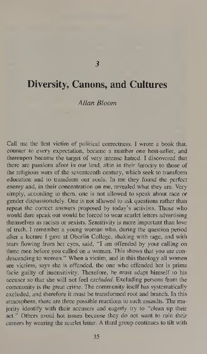 Diversity, Canons, and Cultures