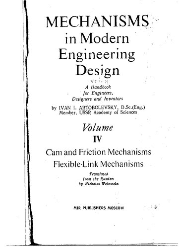 Mechanisms in modern engineering design.vol 4.