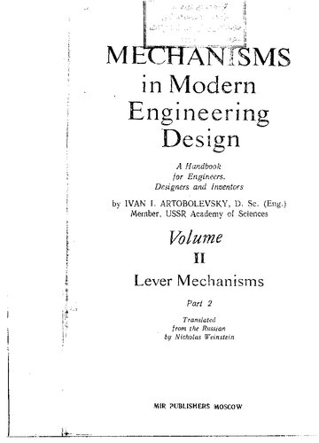 Mechanisms in modern engineering design.vol 2