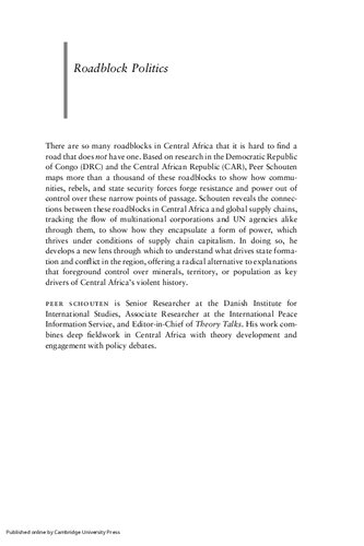 Roadblock politics the origins of violence in Central Africa