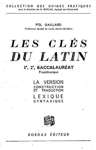 Les clés du latin