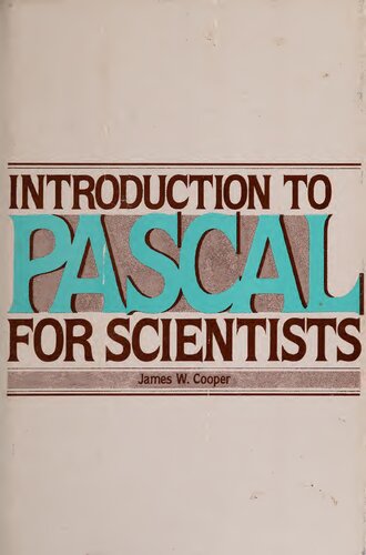 Introduction to PASCAL for scientists