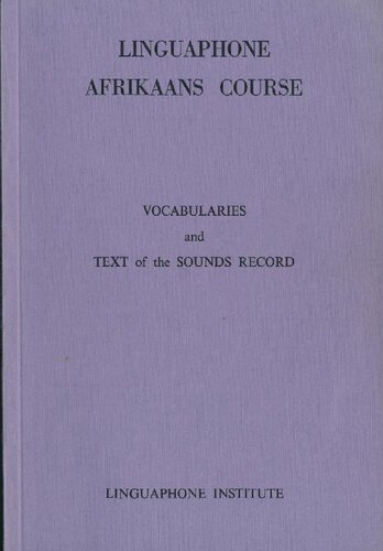 Linguaphone Afrikaans Course: Vocabularies and Text of the Sounds record