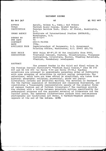 Turkish Graded Reader