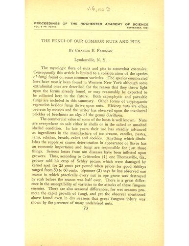 The Fungi Of Our Common Nuts And Pits