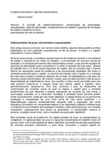 Capital-imperialismo: algumas características