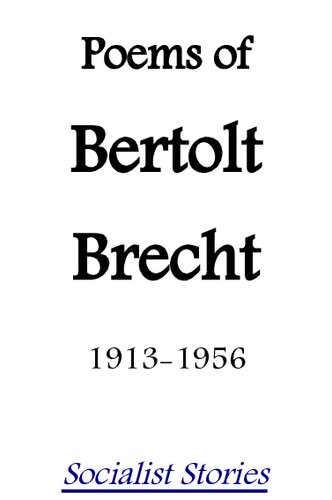 Poems of Bertolt Brecht 1913-1956