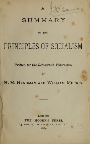 Summary of the Principles of Socialism