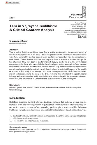 Tara in Vajrayana Buddhism