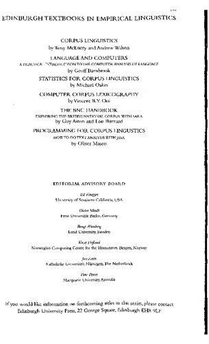 Corpus linguistics: an introduction