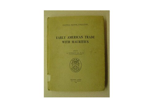 Early American Trade with Mauritius