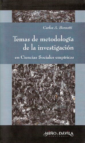 Temas de metodología de la investigación en Ciencias Sociales empíricas