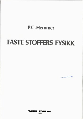 Faste stoffers fysikk