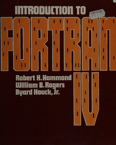 Introduction to FORTRAN IV