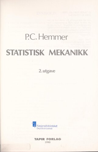 Statistisk mekanikk