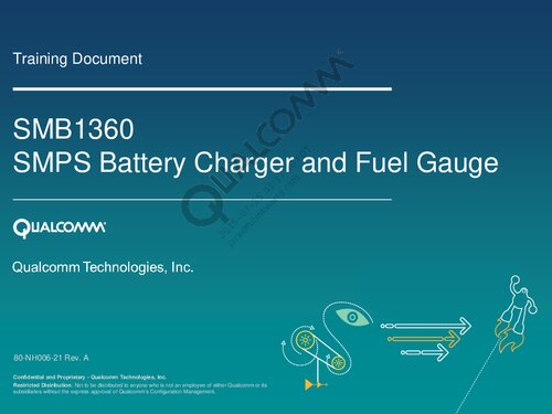 SMB1360 SMPS Battery Charger and Fuel Gauge