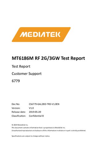 MT6186M RF 2G/3GW Test Report