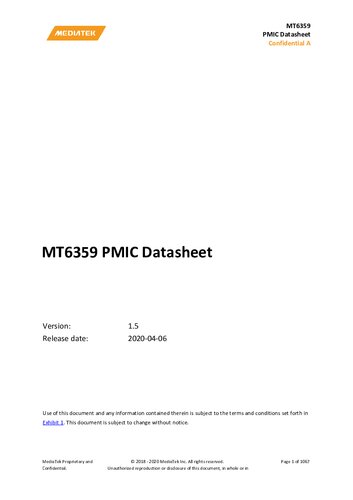 MT6359 PMIC Datasheet