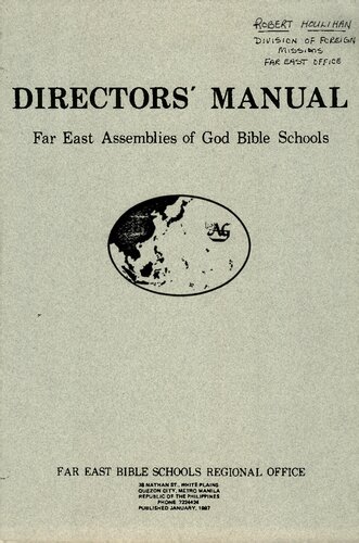 Far East Assemblies of God Bible Schools - Director's Manual