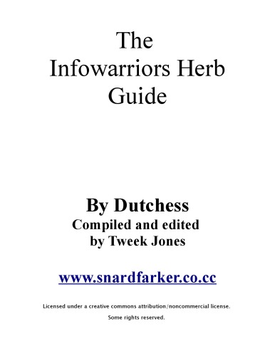 The Infowarriors Herb Guide