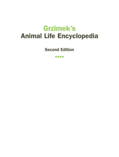 Grzimek's Animal Life Encyclopedia. Lower Metazoans and Lesser Deuterostomes