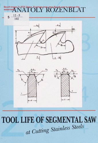 Tool life of segmental saw at cutting stainless steels