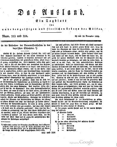 Für die Aufnahme der Naturwissenschaften in den bayrischen Schulplan