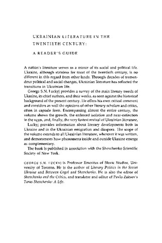 Ukrainian Literature in the Twentieth Century: A Reader's Guide