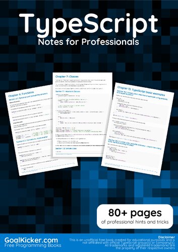TypeScript Notes for Professionals book