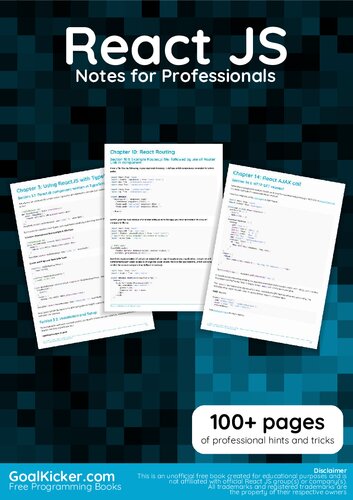 React JS Notes for Professionals book