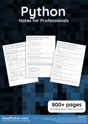Python® Notes for Professionals book