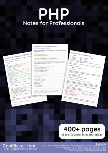PHP Notes for Professionals book