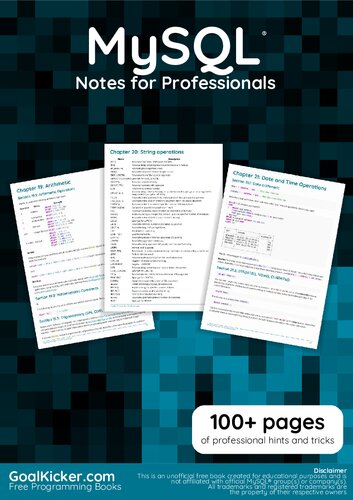 MySQL® Notes for Professionals book