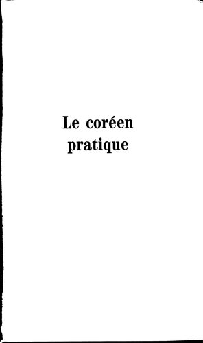 Le coréen pratique