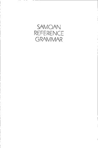 Samoan reference grammar