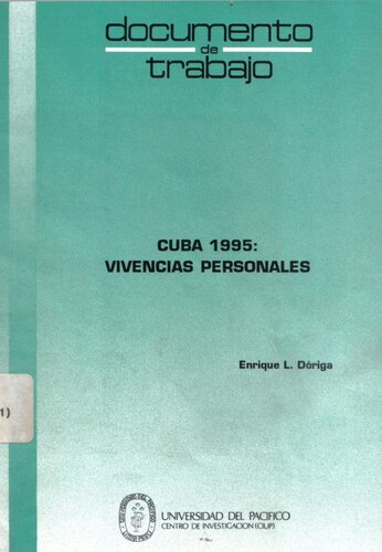Cuba 1995: vivencias personajes