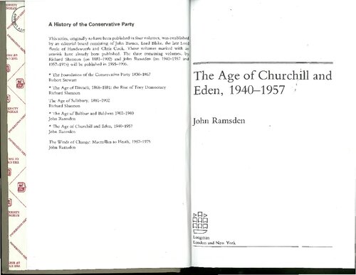 The Age of Churchill & Eden 1940-1957