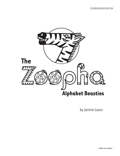 The Zoopha Alphabet Beasties: Animal Characters from Aa to Zz – Colouring Book Edition